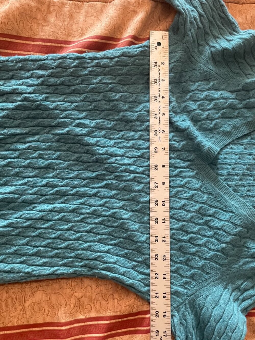 Banana Republic Cashmere sweater in Teal, Cable Knit XS Petite - Picture 2 of 9